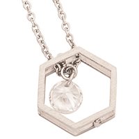 Pendant 4YOU Jewels Woman Polly in Steel Cristallo P7183 - P7183